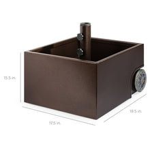 Load image into Gallery viewer, Portable Steel Umbrella Base Stand Up to 150 lbs w/ Fillable Planter, Wheels
